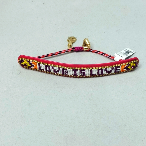 Rebecca minkoff "LOVE IS LOVE" seed beads bracelet - Picture 2 of 4